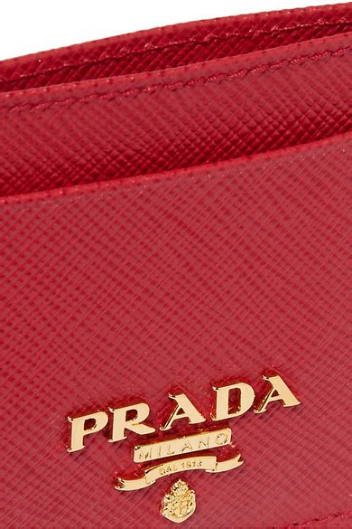 prada textured leather card holder